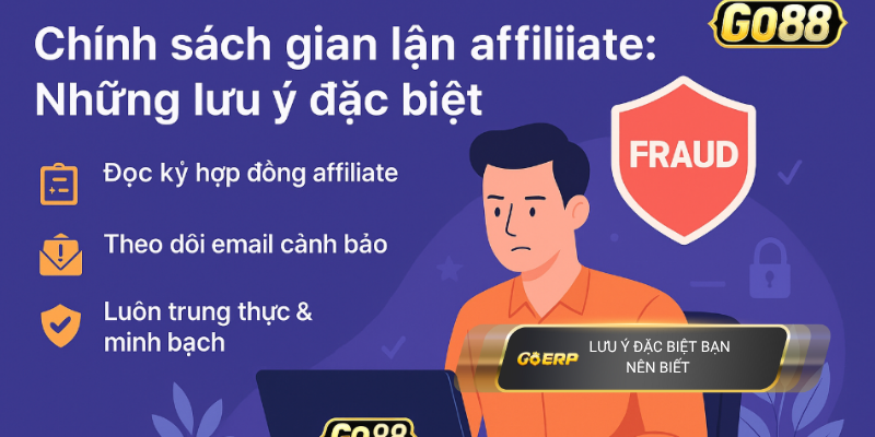 Chính sách gian lận affiliate: Những lưu ý đặc biệt