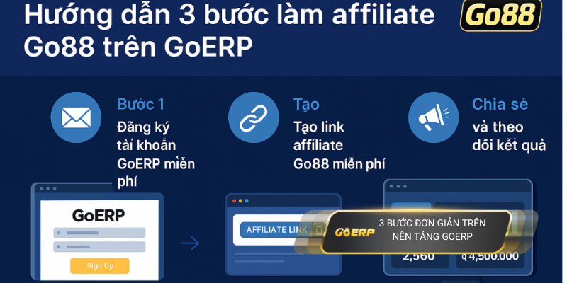 Hướng dẫn 3 bước làm affiliate Go88 trên GoERP