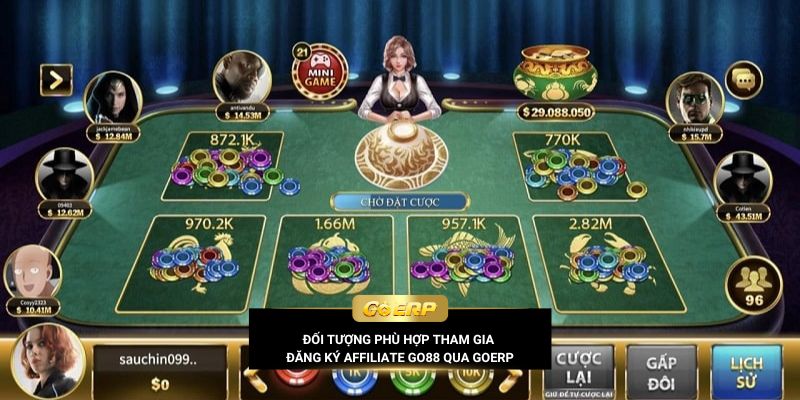 Đối tượng phù hợp tham gia đăng ký affiliate Go88 qua GoERP