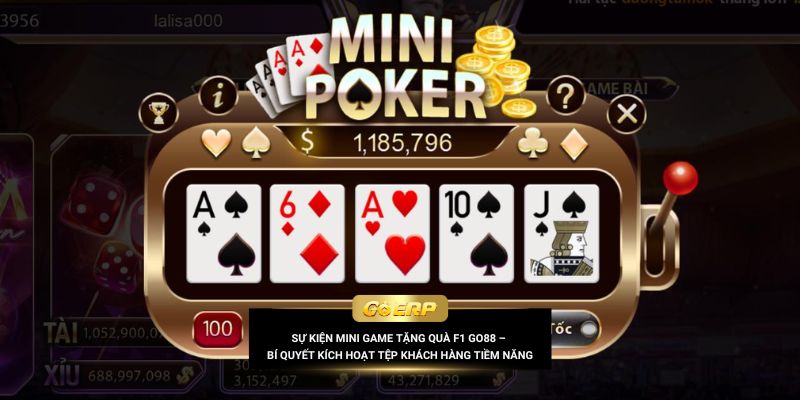 Sự kiện mini game tặng quà F1 Go88 – Bí quyết kích hoạt tệp khách hàng tiềm năng